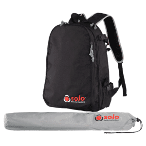 SOLO611-001 Urban Rucksack mit verstellbaren F&auml;chern, Laptopfach und Getr&auml;nkehalter, gepolstert f&uuml;r Komfort, inklusive Solo 612 Stangentasche.