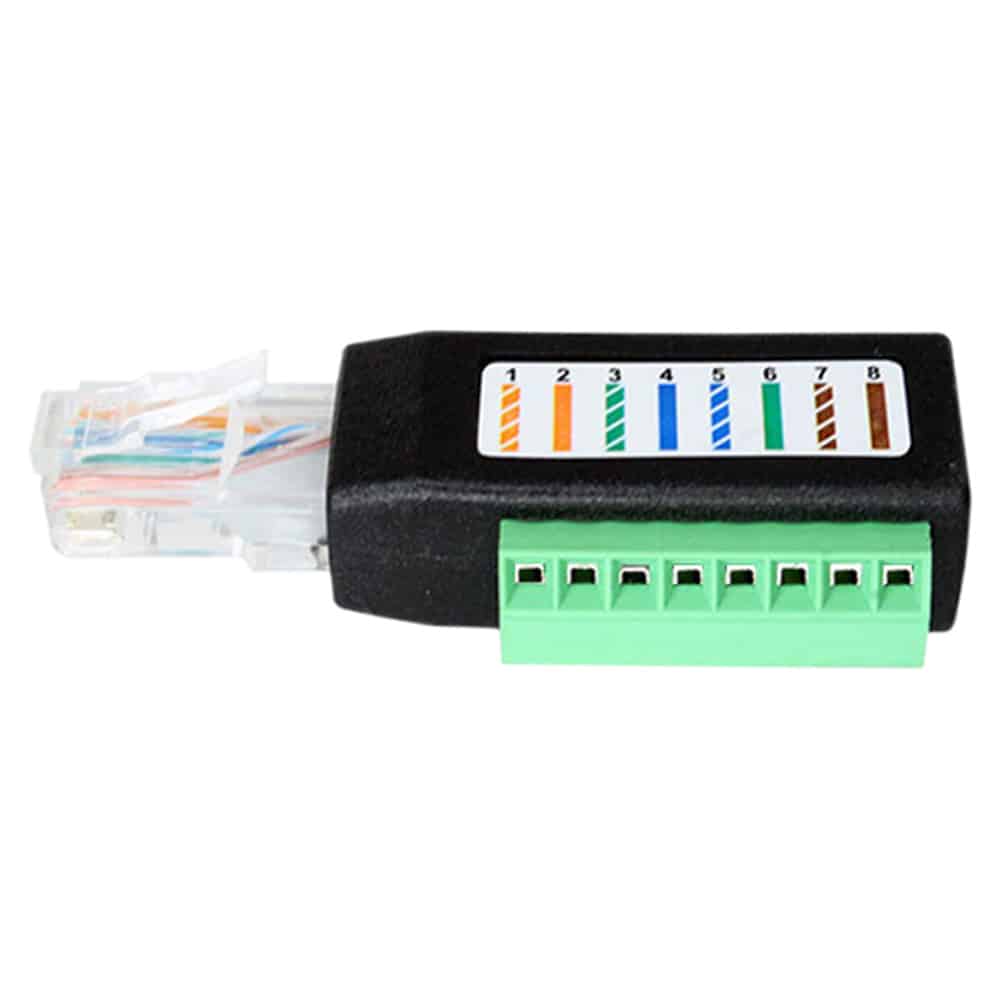 Konverter RJ45 (M) auf 8-fach-Klemme